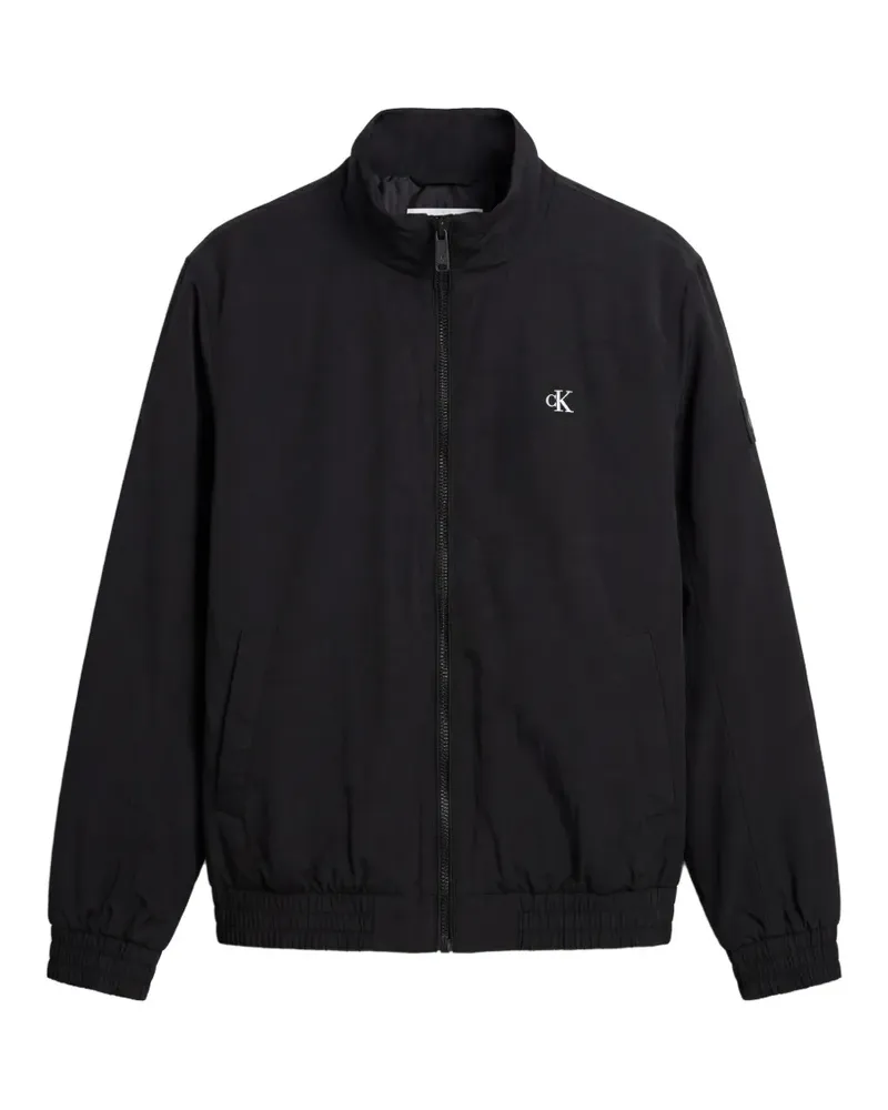 Calvin Klein logo-embroidered jacket - Schwarz Schwarz