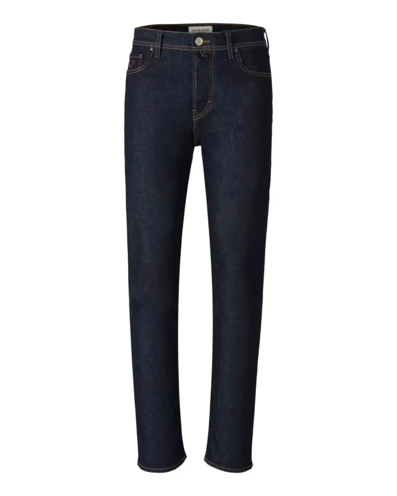 Jacob Cohën Slim-Fit-Jeans mit Logo-Patch - Blau Blau