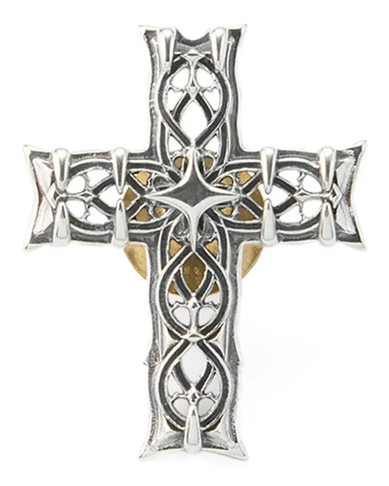 Emanuele Bicocchi small Notre-Dame cross brooch - Silber Silber