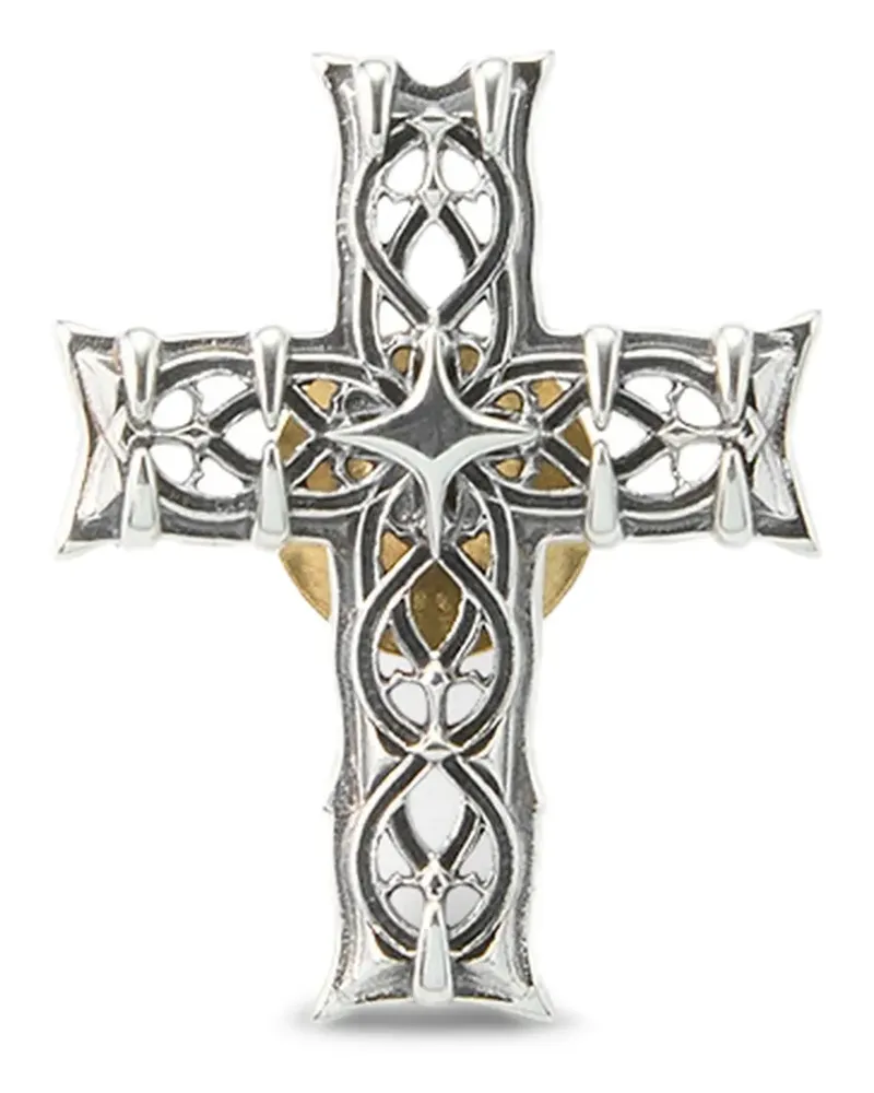 Emanuele Bicocchi small Notre-Dame cross brooch - Silber Silber