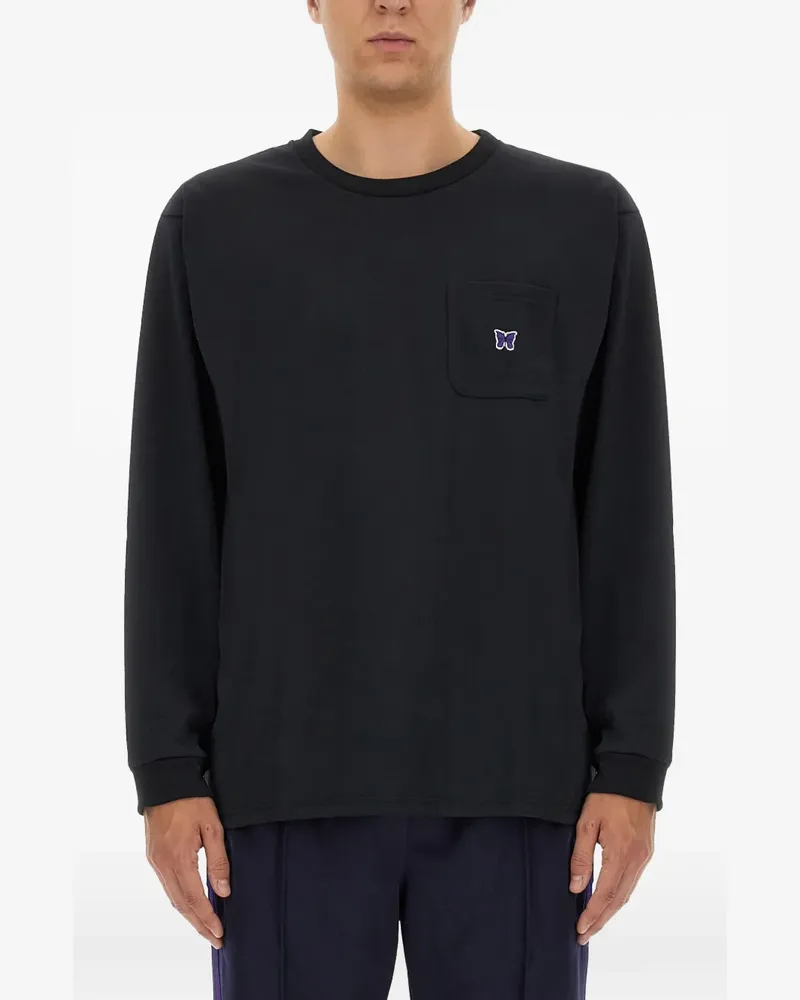 NEEDLES logo-print sweatshirt - Schwarz Schwarz