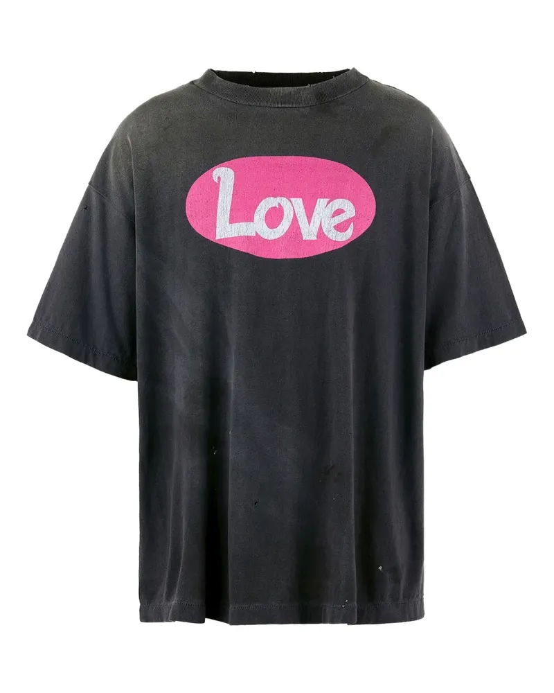 SAINT MXXXXXX T-Shirt mit grafischem Print - Schwarz Schwarz