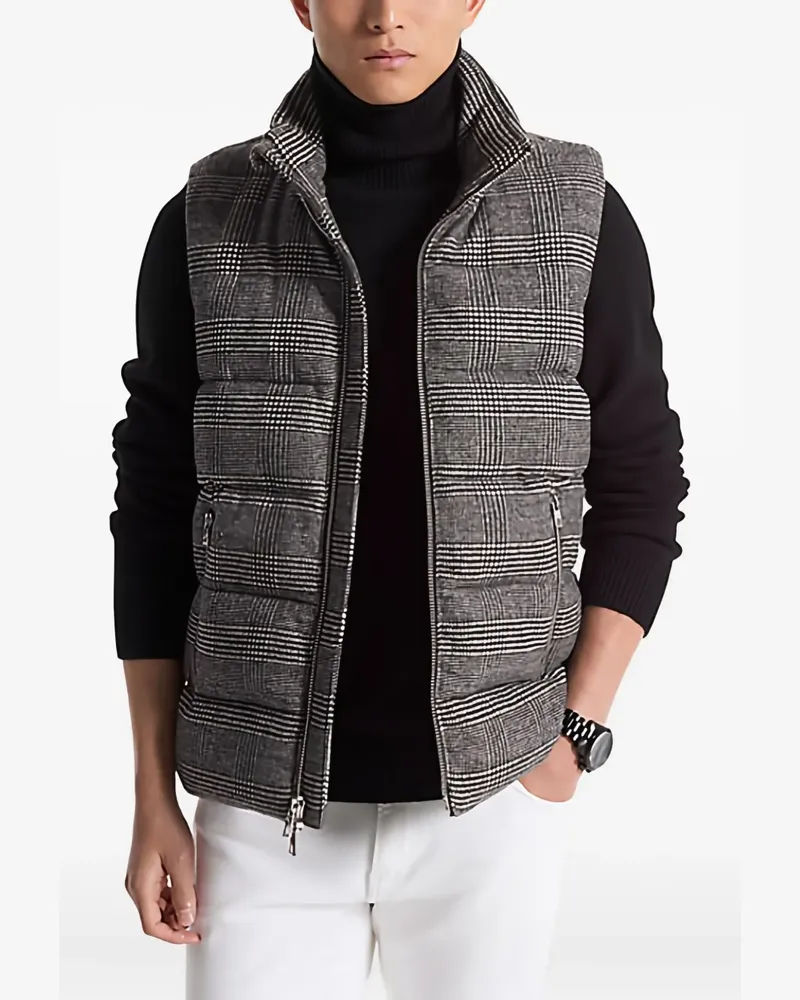 Michael Kors Karierte Outerwear-Weste - Grau Grau