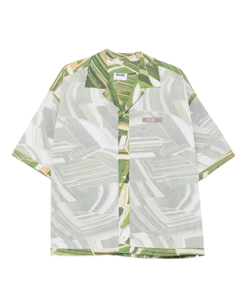 Moschino graphic-print short-sleeve shirt - Grün Grün