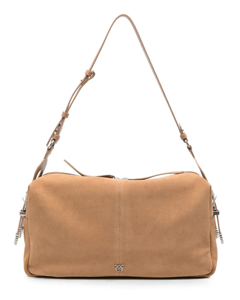 Pinko Große Keeper Tasche aus Wildleder - Nude Nude
