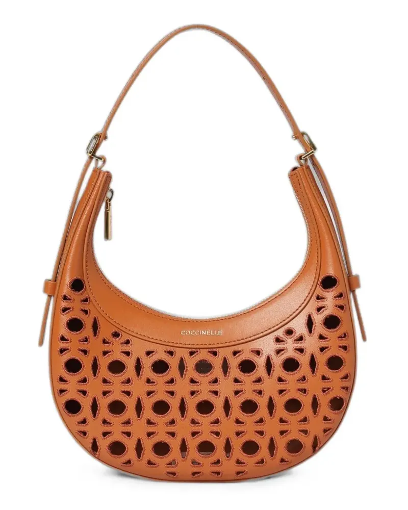 Coccinelle Whisper perforated shoulder bag - Braun Braun