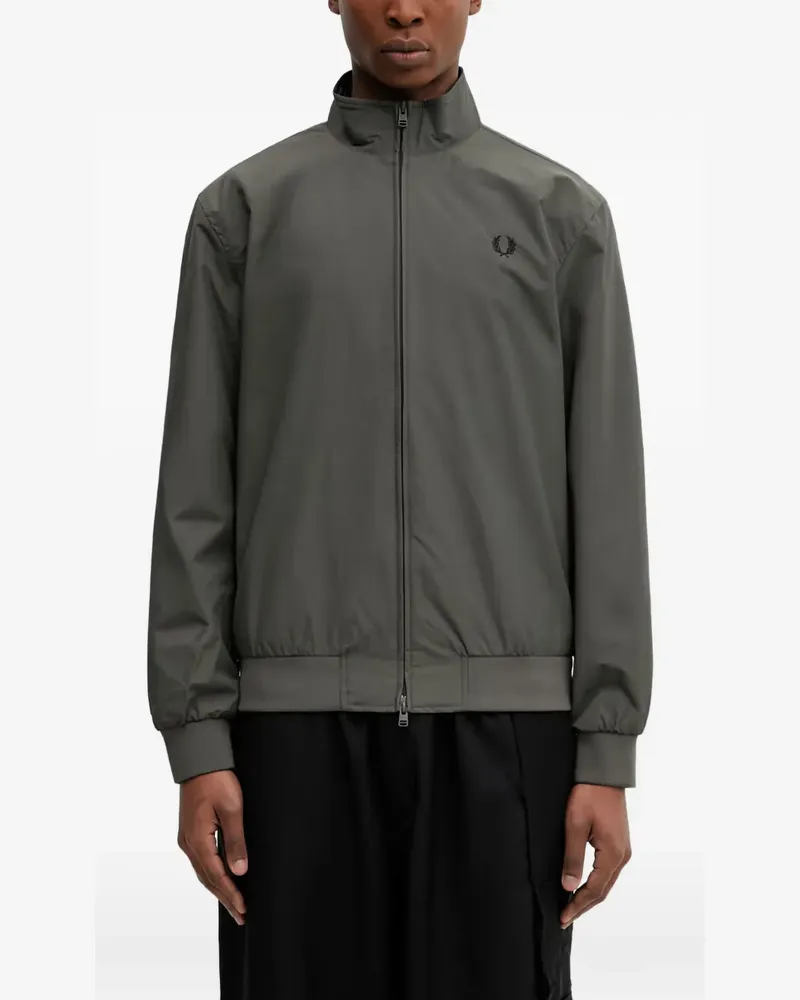 Fred Perry logo-embroidered zip-up jacket - Grün Grün