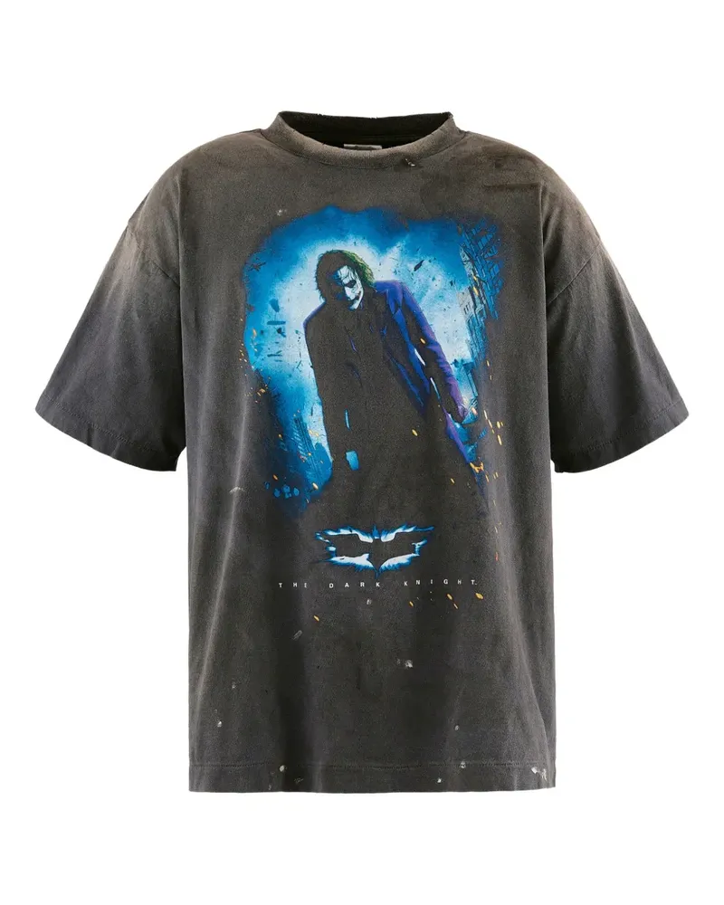 SAINT MXXXXXX T-Shirt mit grafischem Print - Schwarz Schwarz