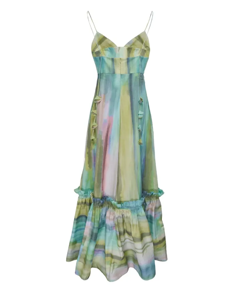 Alexis Gerüschtes Danelle Maxikleid - Blau Blau