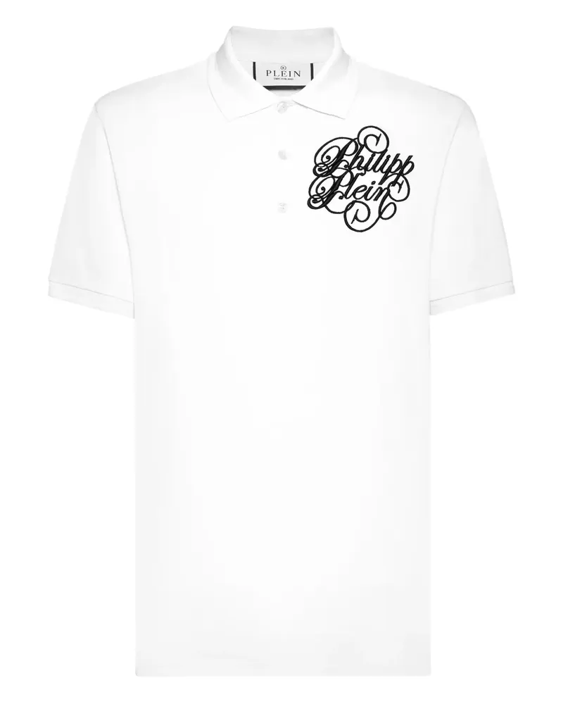 Philipp Plein Coursive Poloshirt - Weiß Weiß