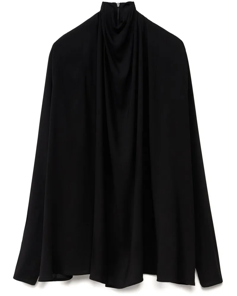 Fabiana Filippi Bluse mit gerafften Details - Schwarz Schwarz