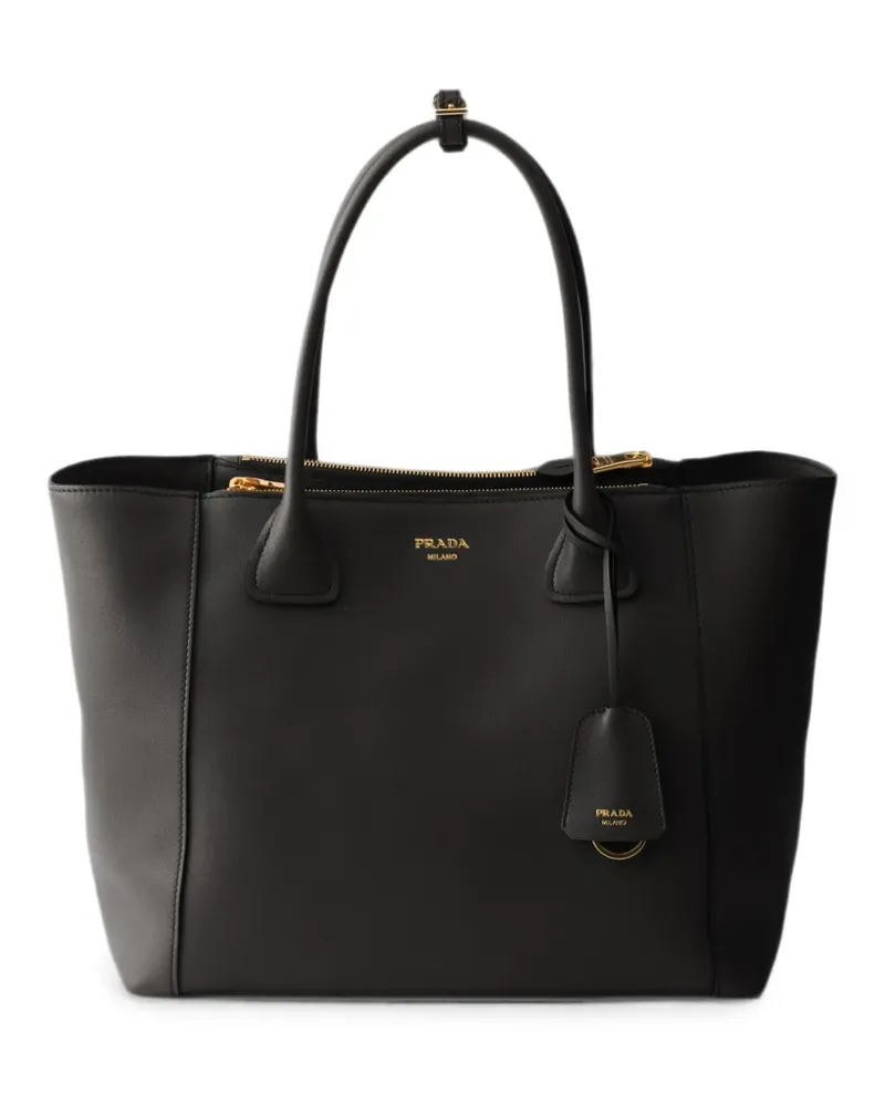 Prada large leather tote bag - Schwarz Schwarz