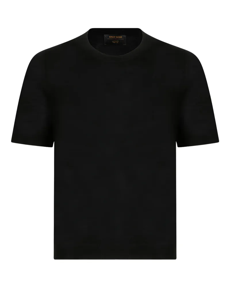 Gran Sasso T-Shirt mit Rundhalsausschnitt - Schwarz Schwarz