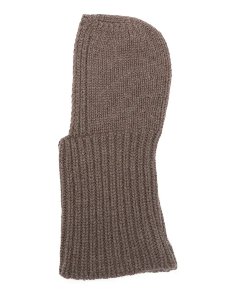 Blanca Gerippte Balaklava - Braun Braun