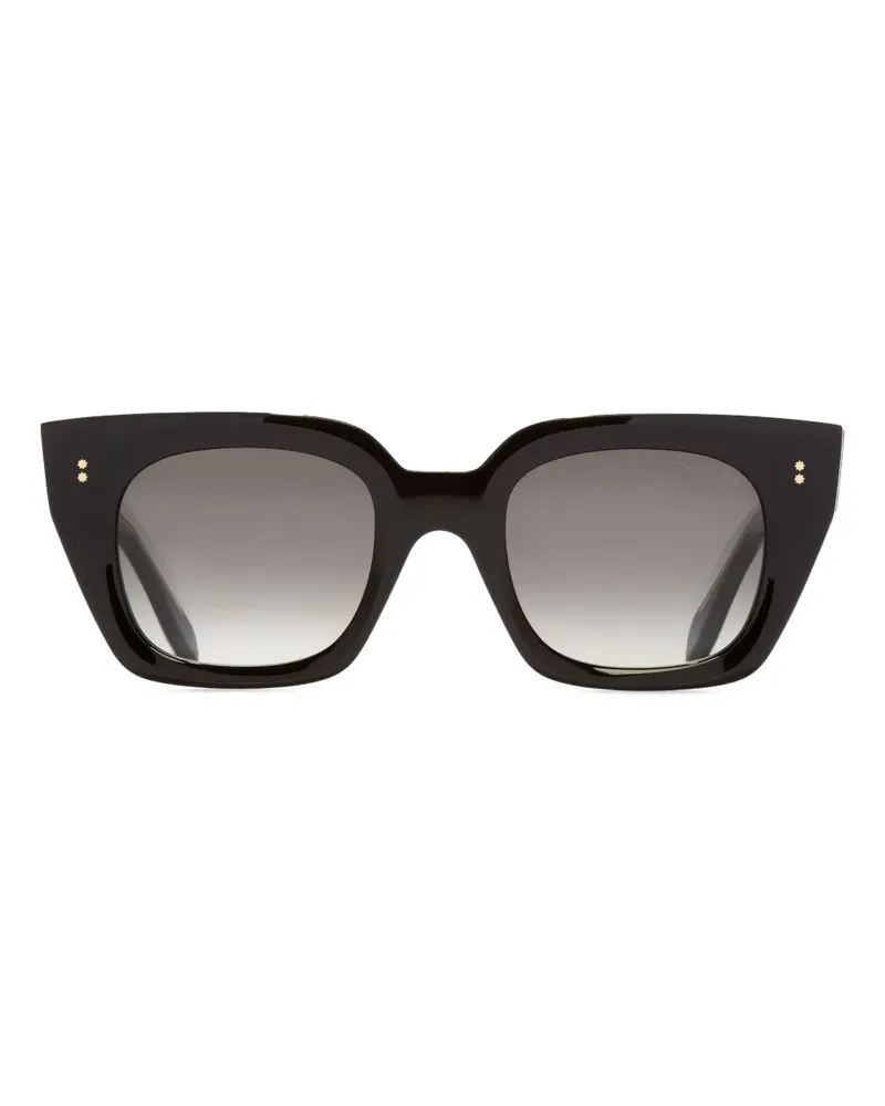Cutler and Gross Sonnenbrille mit eckigem Gestell - Schwarz Schwarz