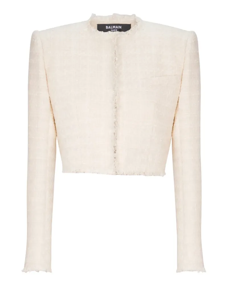 Balmain Kurze Tweed-Jacke - Nude Nude