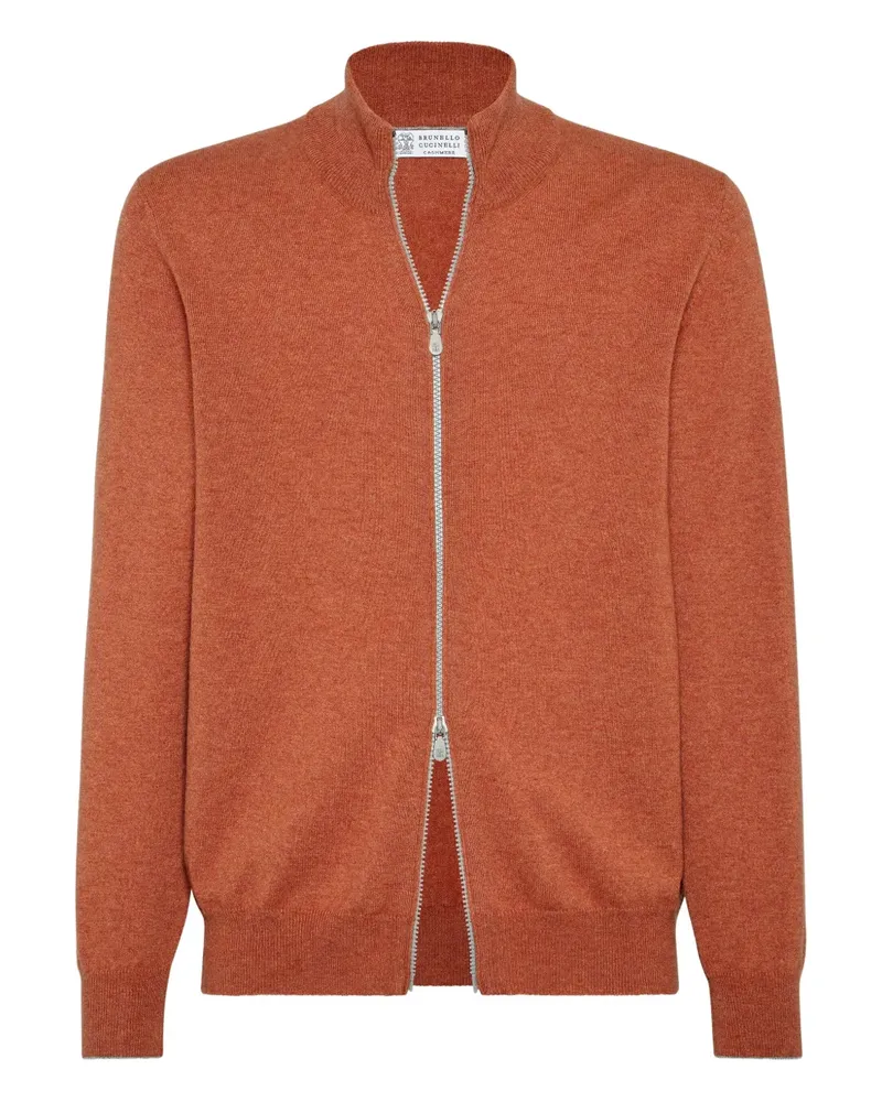 Brunello Cucinelli Cardigan mit Reißverschluss - Orange Orange