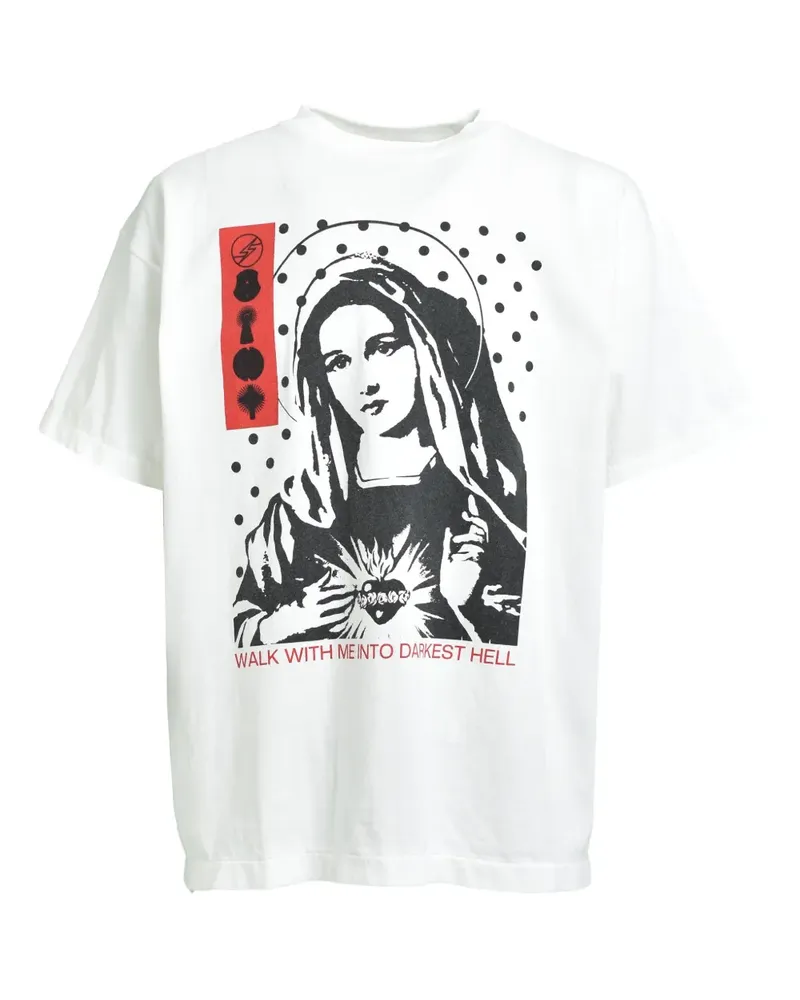 SAINT MXXXXXX T-Shirt mit grafischem Print - Weiß Weiß
