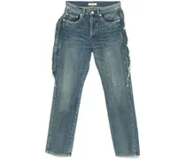 Jeans mit ausgefranstem Detail - Blau