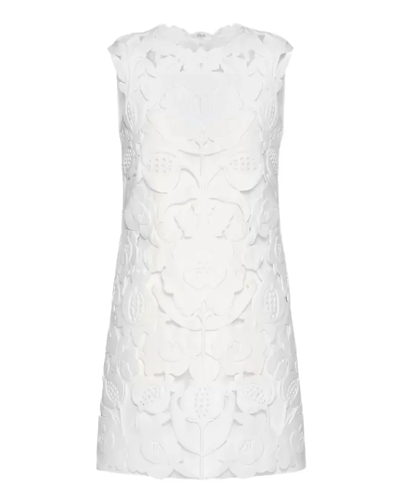 Valentino Garavani Minikleid mit Cut-Out und Blumenapplikation - Weiß Weiß
