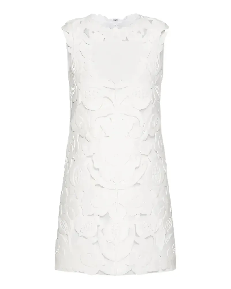 Valentino Garavani Minikleid mit Cut-Out und Blumenapplikation - Weiß Weiß