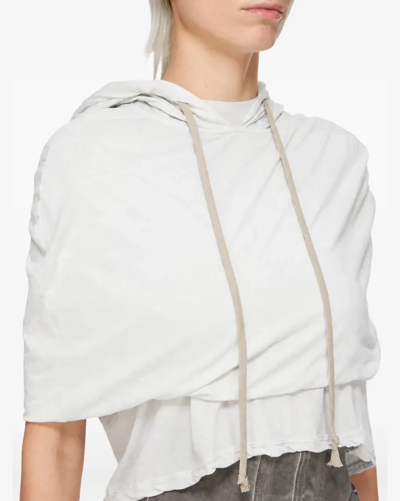 Rick Owens drawstring-detail hoodie - Weiß Weiß