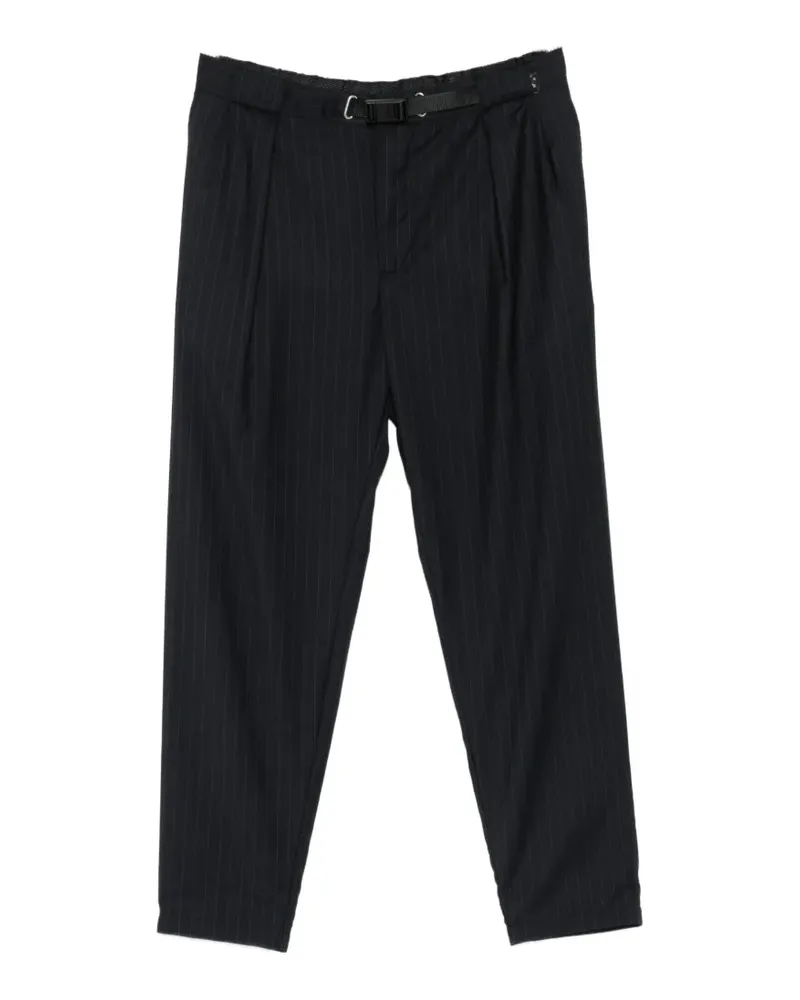 PLAN C pinstripe-pattern pleated trousers - Blau Blau