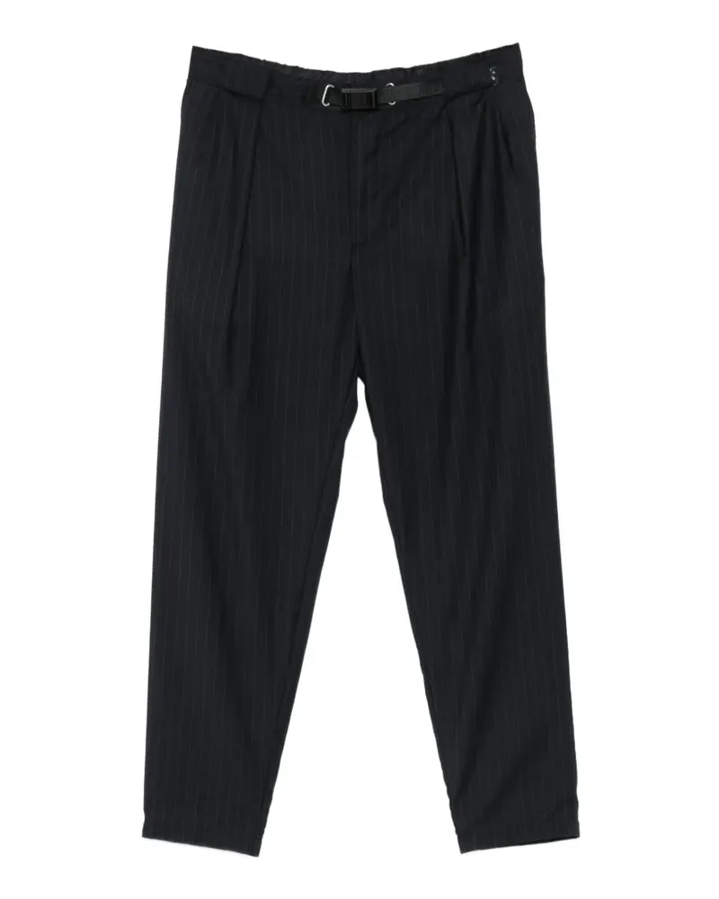 PLAN C Bundfaltenhose mit Nadelstreifen - Blau Blau
