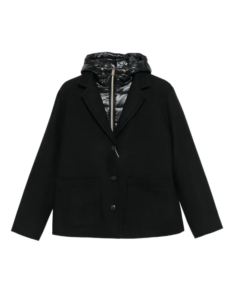 Herno Kapuzenjacke mit Knöpfen - Schwarz Schwarz