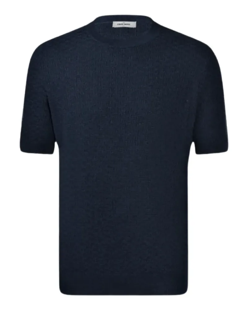 Gran Sasso Kurzärmeliger Pullover - Blau Blau
