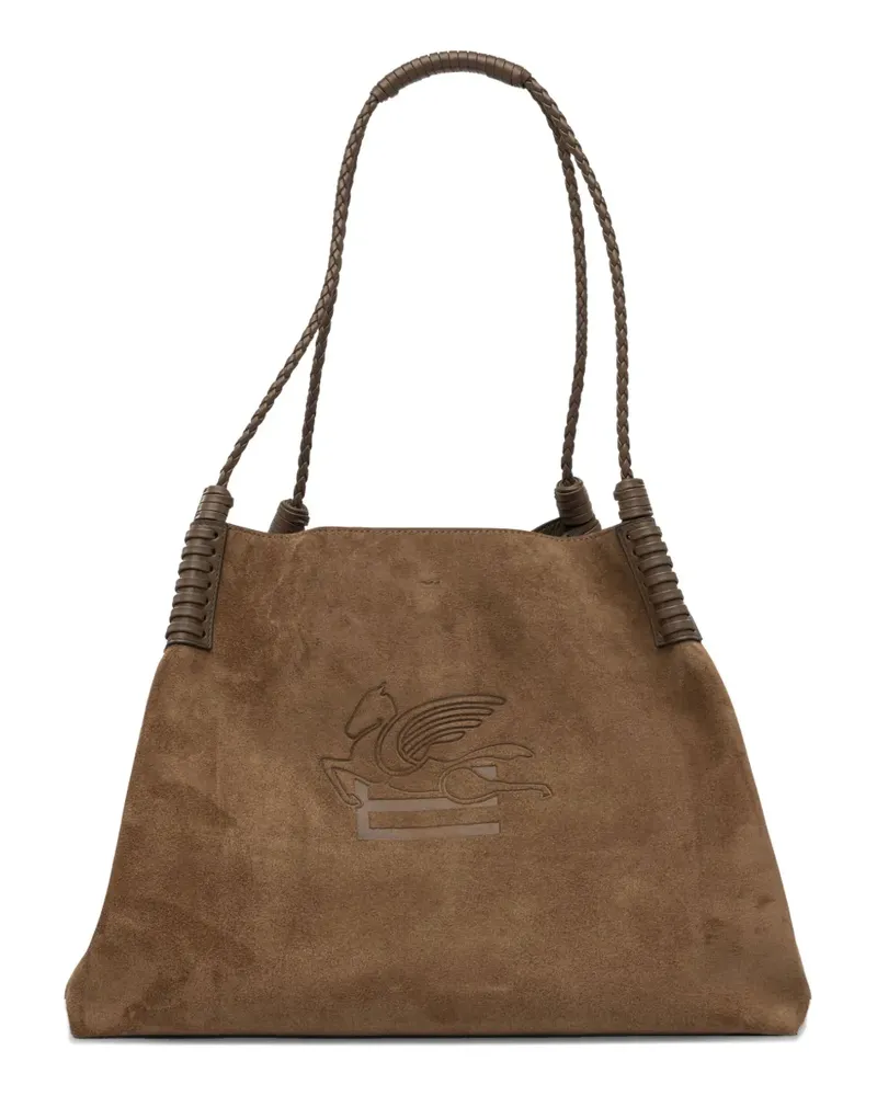 Etro Mittelgroße Libra Tote Bag mit geflochtenem Henkel - Braun Braun