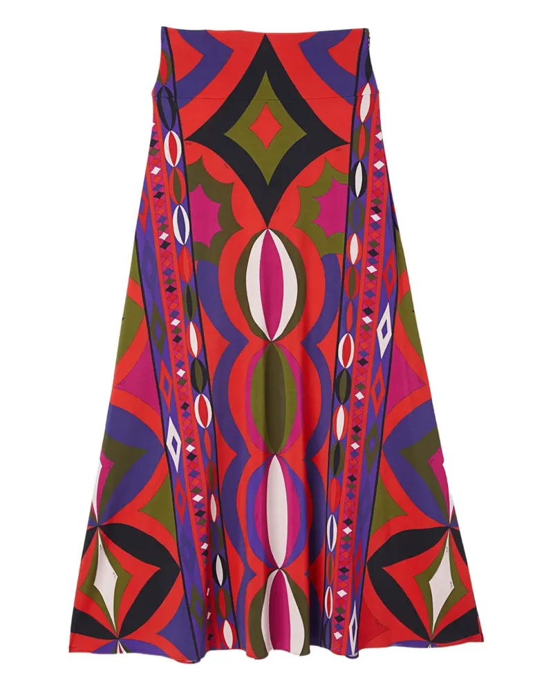 Emilio Pucci Collane-print maxi skirt - Rot Rot