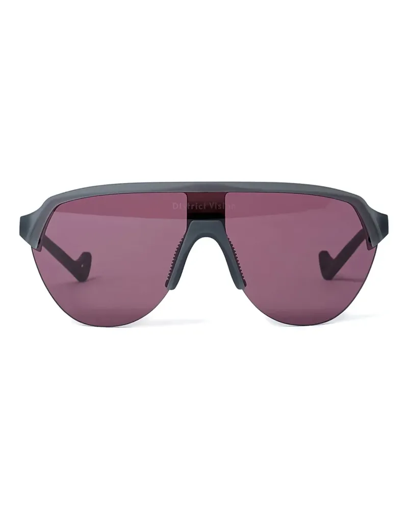 District Vision logo-detail sunglasses - Grau Grau