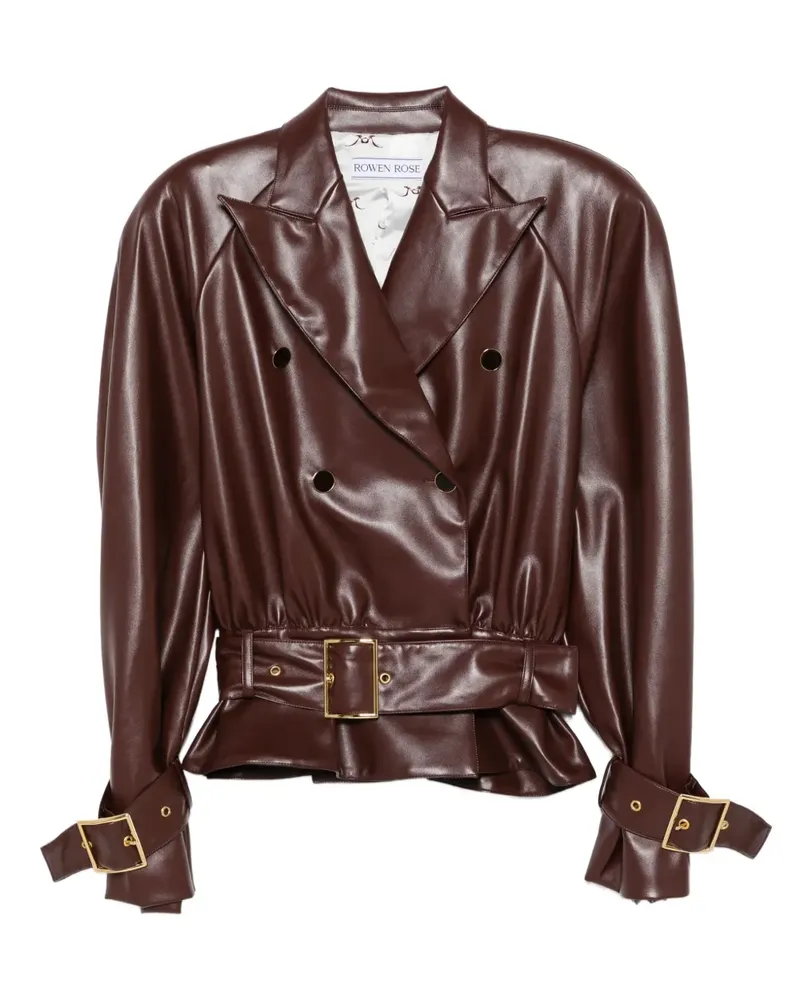 Rowen Rose Cabanjacke mit Gürtel - Braun Braun