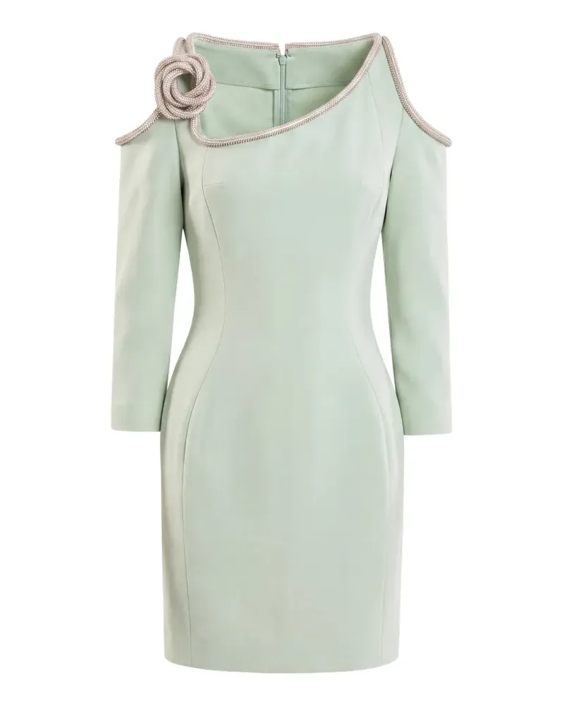 Saiid Kobeisy Kristallverziertes Kleid mit Cold-Shoulder - Grün Grün