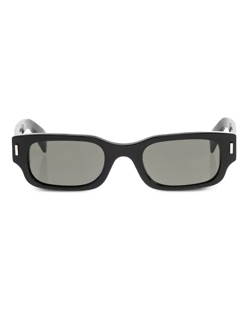 Alexander McQueen T-Bar Rivet Panthos Sonnenbrille - Schwarz Schwarz