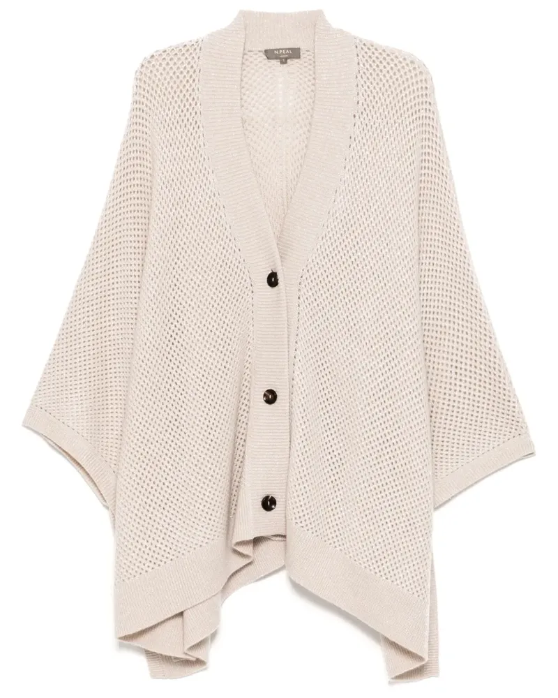 N.Peal Cape mit Mesh-Stickerei - Nude Nude