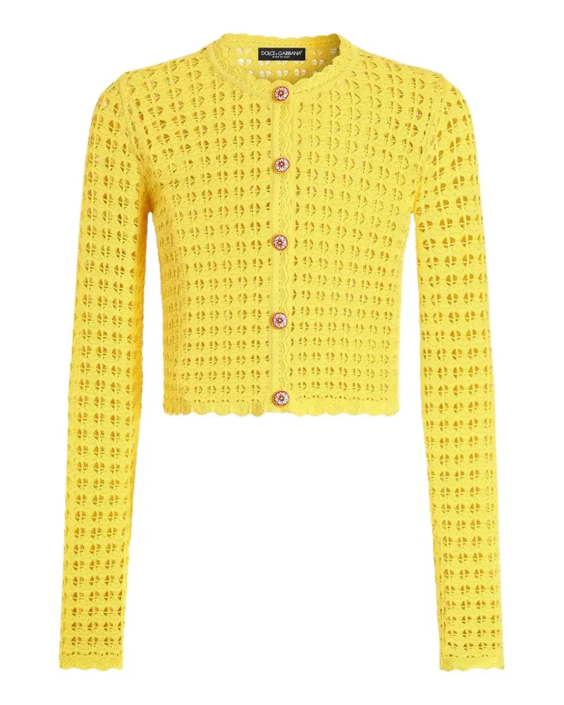 Dolce & Gabbana Gehäkelter Cardigan - Gelb Gelb