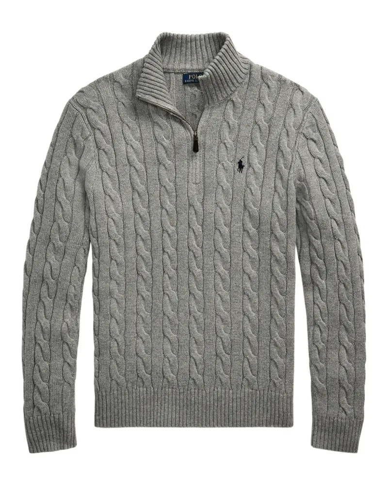 Ralph Lauren cable-knit quarter-zip sweater - Grau Grau