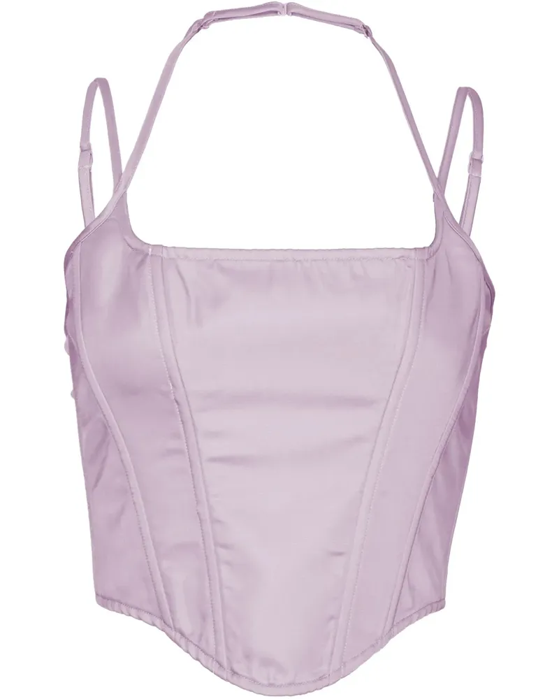 Pinko Top mit Corsage - Violett Violett