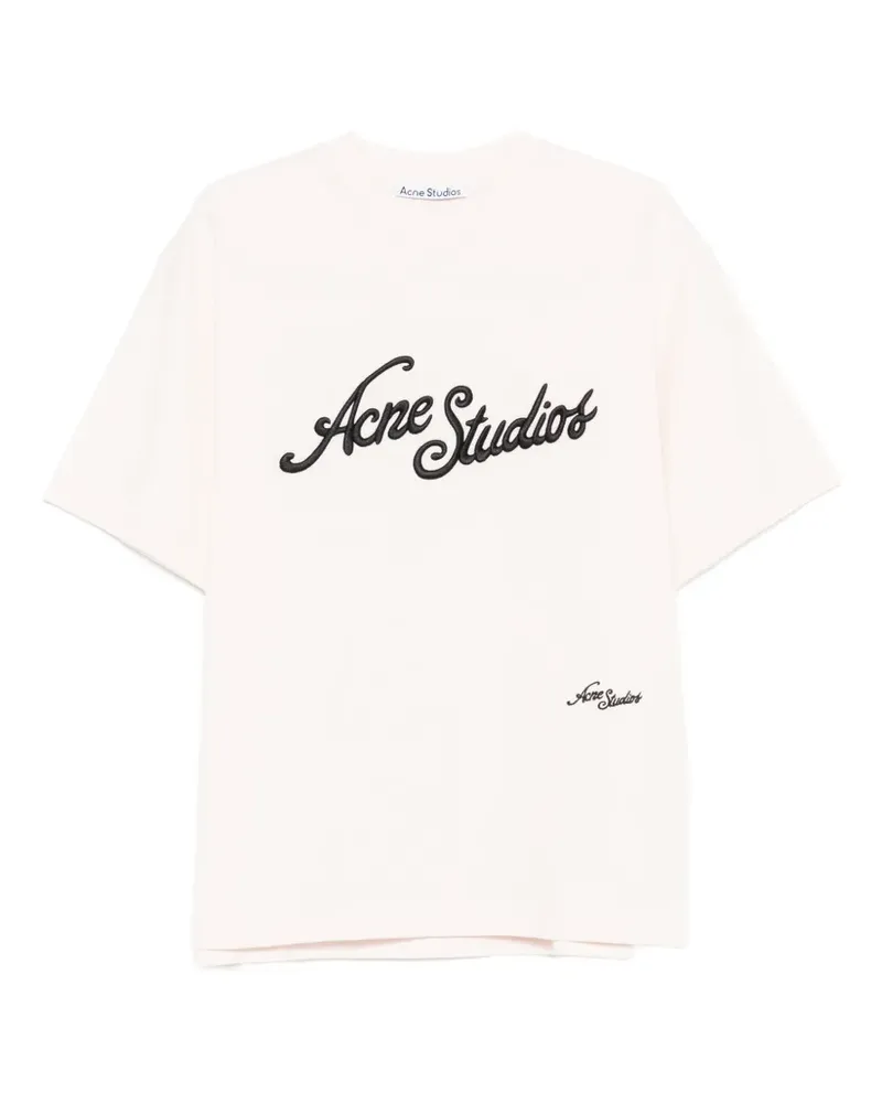 Acne Studios T-Shirt mit Logo - Rosa Rosa