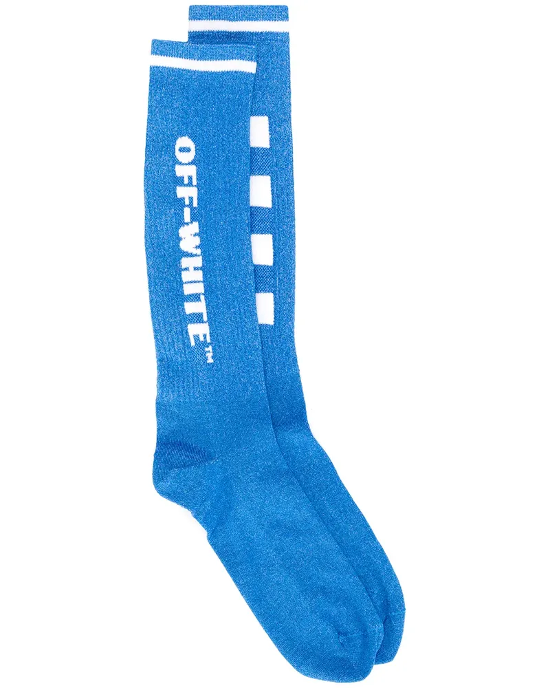 OFF-WHITE Socken mit Logo - Blau Blau