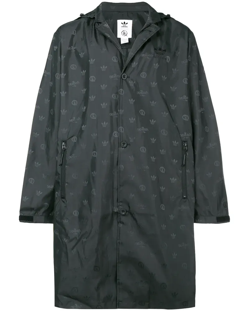 adidas Regenmantel mit Logo - Schwarz Schwarz