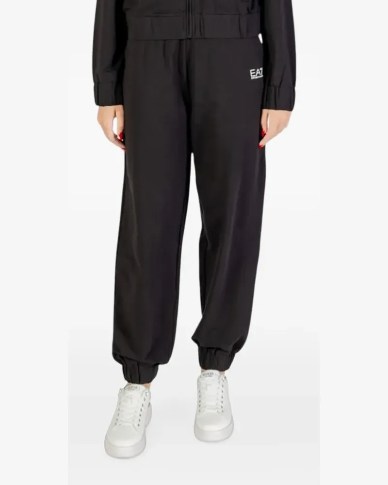 EA7 Jogginganzug mit Logo-Detail - Schwarz Schwarz