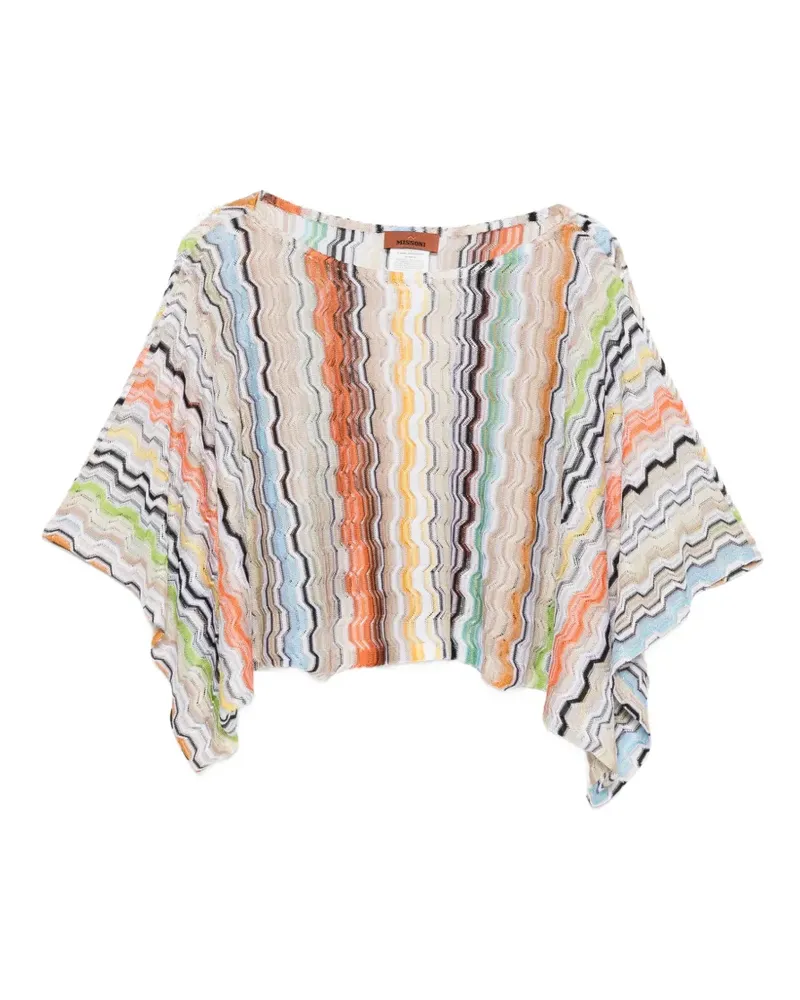 Missoni chevron-knit long-sleeve top - Orange Orange