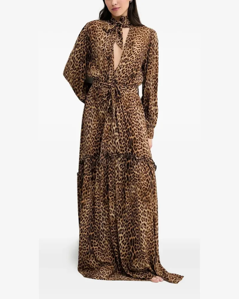 Melissa Odabash Kleid mit Leoparden-Print - Braun Braun