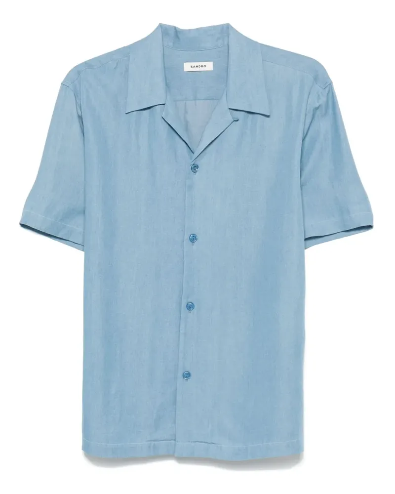 Sandro Hemd aus Chambray - Blau Blau