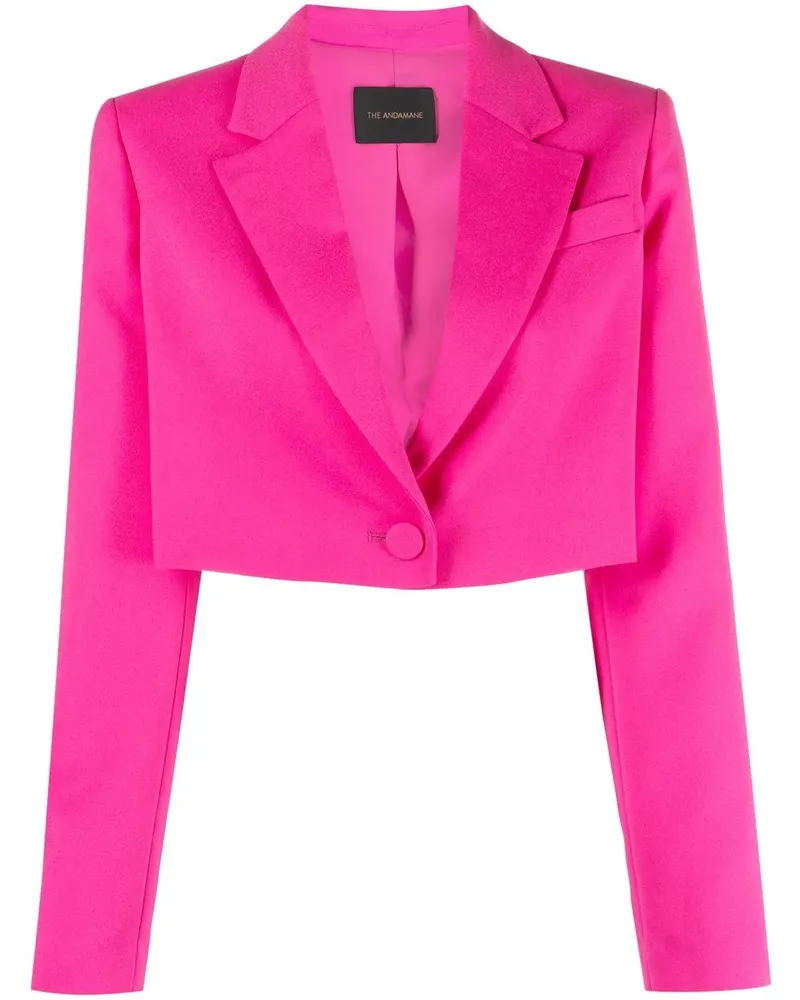 ANDAMANE Einreihiger Cropped-Blazer - Rosa Rosa