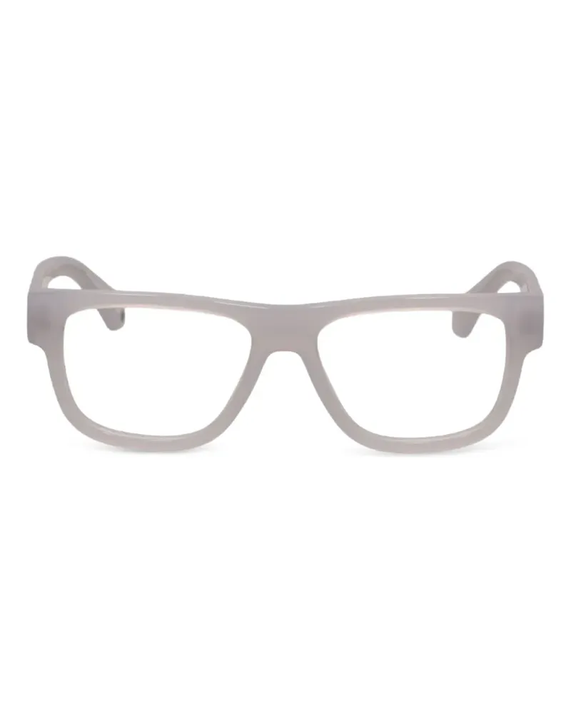 OFF-WHITE Eckige Brille mit poliertem Finish - Grau Grau