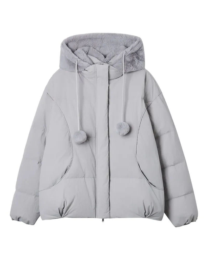 b+ab pompom-detail puffet jacket - Violett Violett